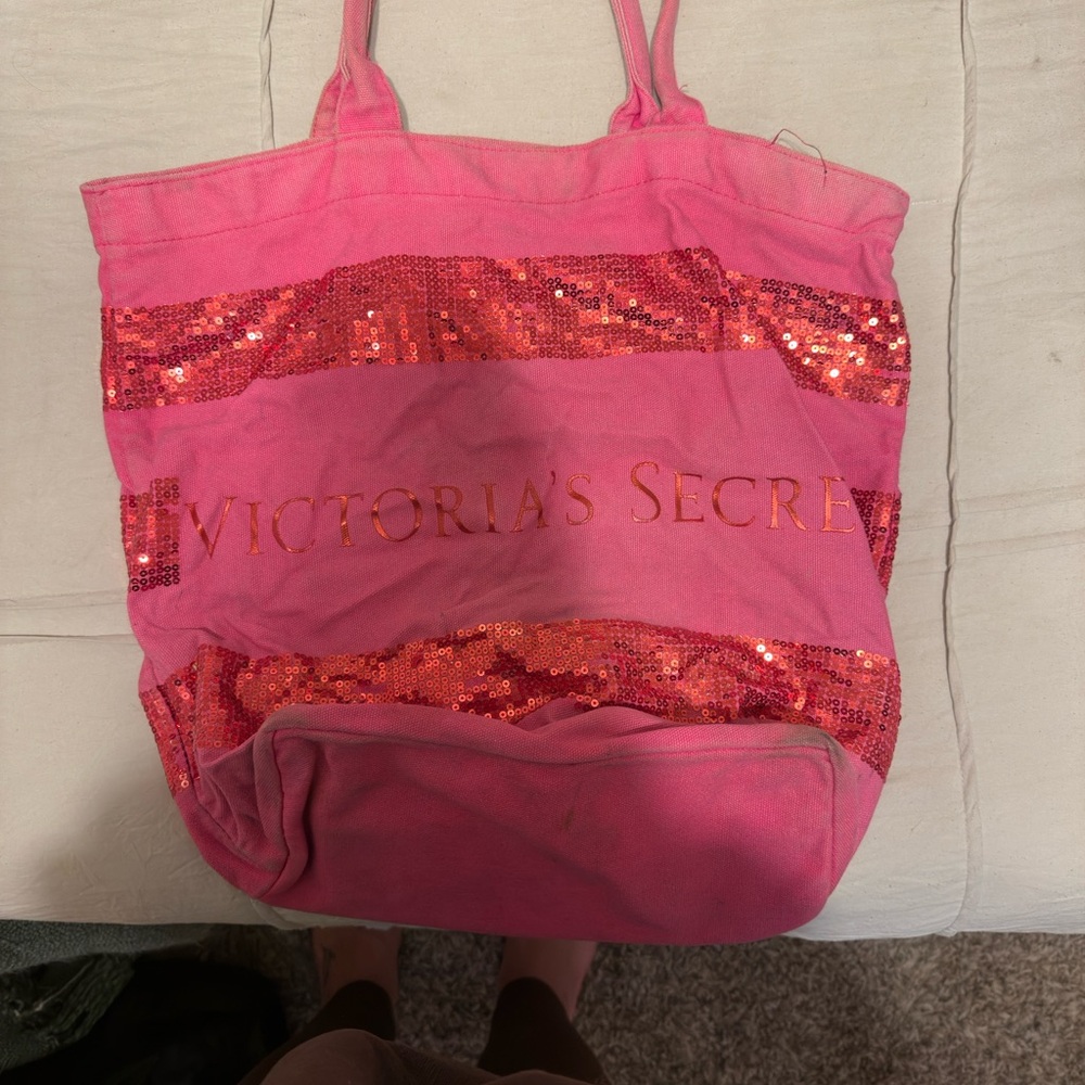Victoria's Secret Pink Shimmer Tote Bag